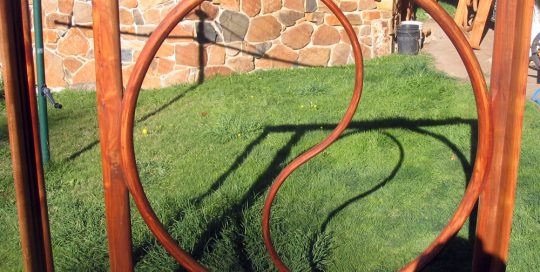 Carchtectural feature curved wood window Curved Wood Creations Tasmania